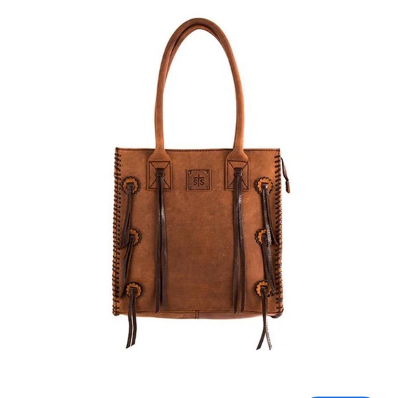 STS Ranchwear Rustic Brown Leather Chaps Tote Large - Picture 5 of 5